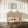 Maru Oak Wood Grain Vanity Cabinet 1200mm with Matt White Stone Top - Basin Not Included