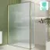 Munich Fluted Effect Brushed Brass 8mm Wet Room Shower Glass 1400mm & 250mm Pivotal Return Panel