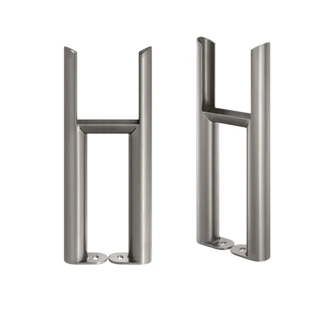 Metal Radiator Feet Raw Metal Traditional 3 Column Radiator Feet | Bathroom Mountain