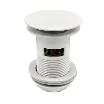 Matt White Pop Up Basin Waste - Slotted