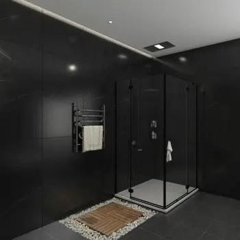 Trepanel Aqua Luxe® Black Marble Effect Embossed Satin SPC Wall Panel 4 Pack (Covers 2.80 SQM)