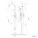 Trent Gunmetal Grey Freestanding Bath Shower Mixer Tap