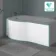 1500 Super Strength Reinforced Acrylic P Shaped Bath Front Panel