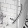 P Shaped 1500 Shower Bath with Front Panel & 6mm Easy Clean Screen with Rail - Right Handed