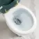 Hudson Traditional Close Coupled Toilet With Midnight Green Wooden Seat - Brushed Brass Lever