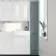 Monaco Dove Grey Floor Standing Tall Cabinet Unit 1900x300mm - Brass Knurled Handles