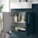 Harper Navy Blue Basin Vanity and Back To Wall Toilet Unit 1200mm (Excludes Toilet) - Left Handed