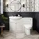 Capri Cotton White Combination Vanity Basin and Aruba Toilet 1350mm - Chrome Handles