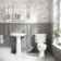 Hudson Traditional Pedestal Basin Double Tap Hole 570mm