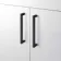 Harper Gloss White Vanity with Semi Recessed Basin 500mm - Black Accents