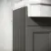 Monaco Graphite Grey Combination Vanity Traditional Basin with Marble Top & Boston Toilet 1200mm - Brushed Brass Accents