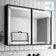 Mia Black Framed Illuminated LED Mirror Cabinet With BLUETOOTH Speaker & USB Port 710x1000mm