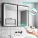 Mia Black Framed Illuminated LED Mirror Cabinet With BLUETOOTH Speaker & USB Port 710x1000mm