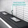 Mia Black Framed Illuminated LED Mirror Cabinet With BLUETOOTH Speaker & USB Port 710x1000mm