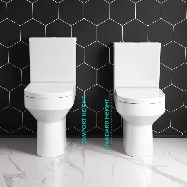 Denver Rimless Comfort Height Close Coupled Toilet With Soft Close Seat