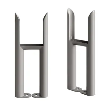 Stone Grey Traditional 3 Column Radiator Feet