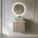 Crete Fluted Apex Oak Wall Hung Drawer Vanity with Marble Top 600mm - Excludes Counter Top Basin