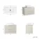 Crete Fluted Linen White Wall Hung Drawer Vanity with Marble Top & Curved Basin 800mm