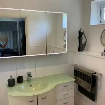 Aurora Matt Black Illuminated LED Mirror Cabinet 700x1200mm