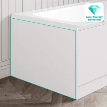 800 Super Strength Reinforced Acrylic Straight Bath End Panel