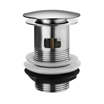 Chrome Dome Top Pop Up Basin Waste - Slotted