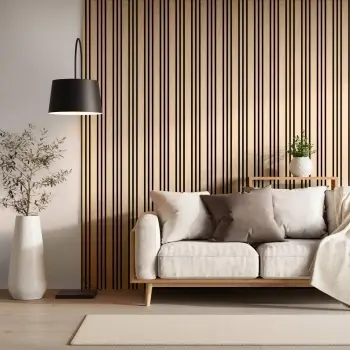 Trepanel Design® Oak Multi-Width Acoustic Wood Wall Panels