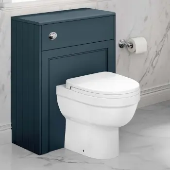Traditional Inky Blue Back To Wall Unit and Seattle Toilet