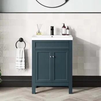 Bermuda Inky Blue Basin Vanity 600mm