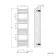 Barcelona Matt Black Straight Heated Towel Rail 1400x400mm