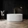 Brent 1500mm Fluted Matt White Freestanding Bath
