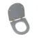Kansas Traditional Dove Grey Wooden Soft Close Seat with Brushed Brass Hinges