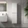 Malta Fluted Coastal White Wall Hung Tall Cabinet 1400x350mm