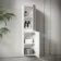 Malta Fluted Coastal White Wall Hung Tall Cabinet 1400x350mm