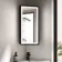 Madelyn Black Framed Illuminated LED Corner Mirror Cabinet 600mm Tall