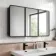 Olivia Black Framed Mirror Cabinet 710x1200mm