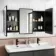 Olivia Black Framed Mirror Cabinet 710x1200mm
