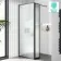 Munich Fluted Effect Matt Black Framed 8mm Wet Room Shower Glass 700mm & 250mm Pivotal Return Panel
