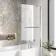 L Shaped 1700 Shower Bath & 4mm Fixed Screen with Rail - Right Handed