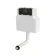 Arizona Pneumatic Concealed Cistern With Matt Black Round Push Button