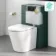 Arizona Pneumatic Concealed Cistern With Brushed Brass Round Push Button