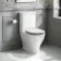 Kansas Traditional Rimless Close Coupled Toilet With Cotton White Wooden Seat