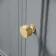 Dove Grey Wall Hung Cabinet 700x300mm - Brushed Brass Accents