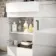 Harper Gloss White Basin Vanity and Back To Wall Toilet Unit 1200mm - Black Accents - Left Handed