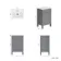 Bermuda Dove Grey Basin Vanity 500mm - Brushed Brass Accents