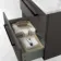Elba Graphite Grey Wall Hung Drawer Vanity with Marble Top & Cody Basin 600mm - Black Accents