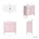 Bermuda Cashmere Pink Vanity with Marble Top & Curved Counter Top Basin 800mm - Brushed Brass Accents
