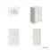 Milos Cotton White Basin Vanity 500mm - Brushed Handles