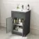 Milos Slate Grey Basin Vanity 500mm - Chrome Handles