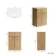 Havana Fluted Country Oak Cabinet with Marble Top 600mm (Excludes Counter Top Basin) - Brushed Brass Accents