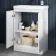 Corsica Gloss White Slimline Basin Vanity 600mm